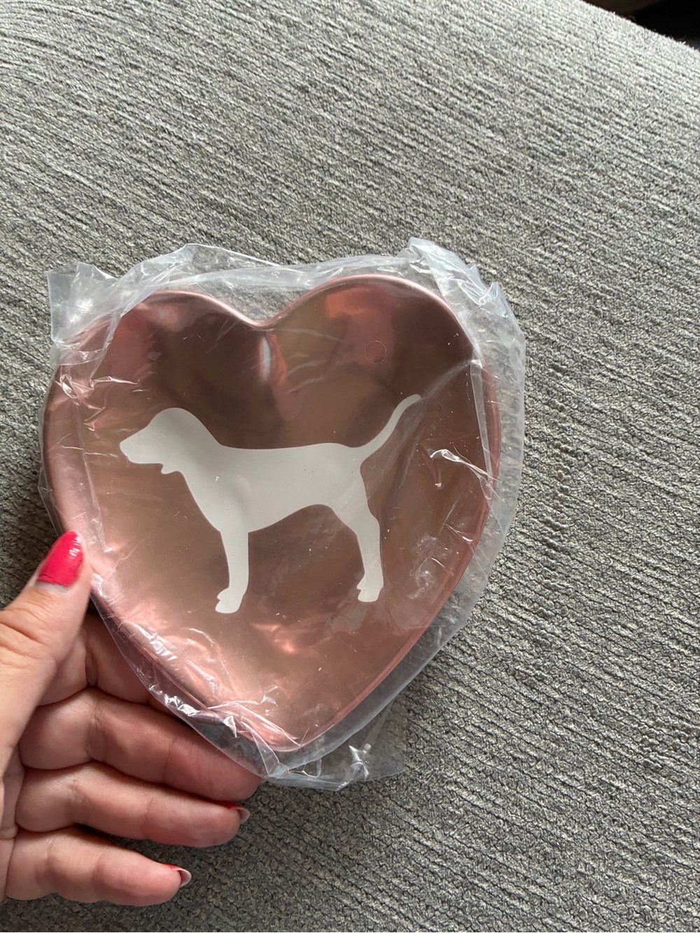 VS Pink Heart Shaped Jewelry Dish- Rose Gold new - Picture 3 of 3